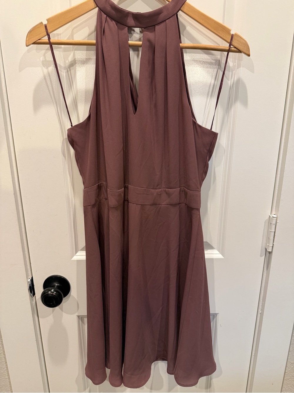 Express  Dusty Mauve Halter Dress